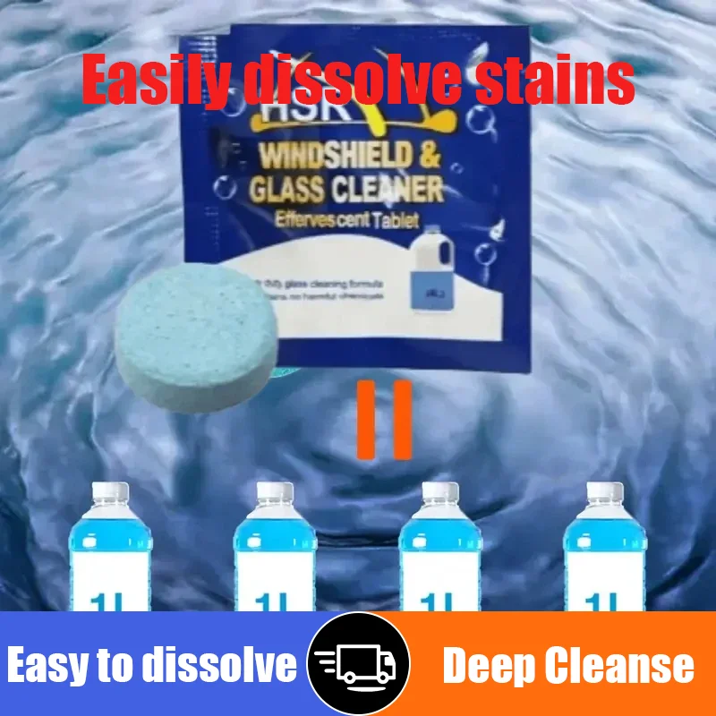 20/40pcs Solid Cleaner Car Windscreen Cleaner Effervescent Tablet Auto Wiper Glass Solid Cleaning Concentrated Tablets Detergent