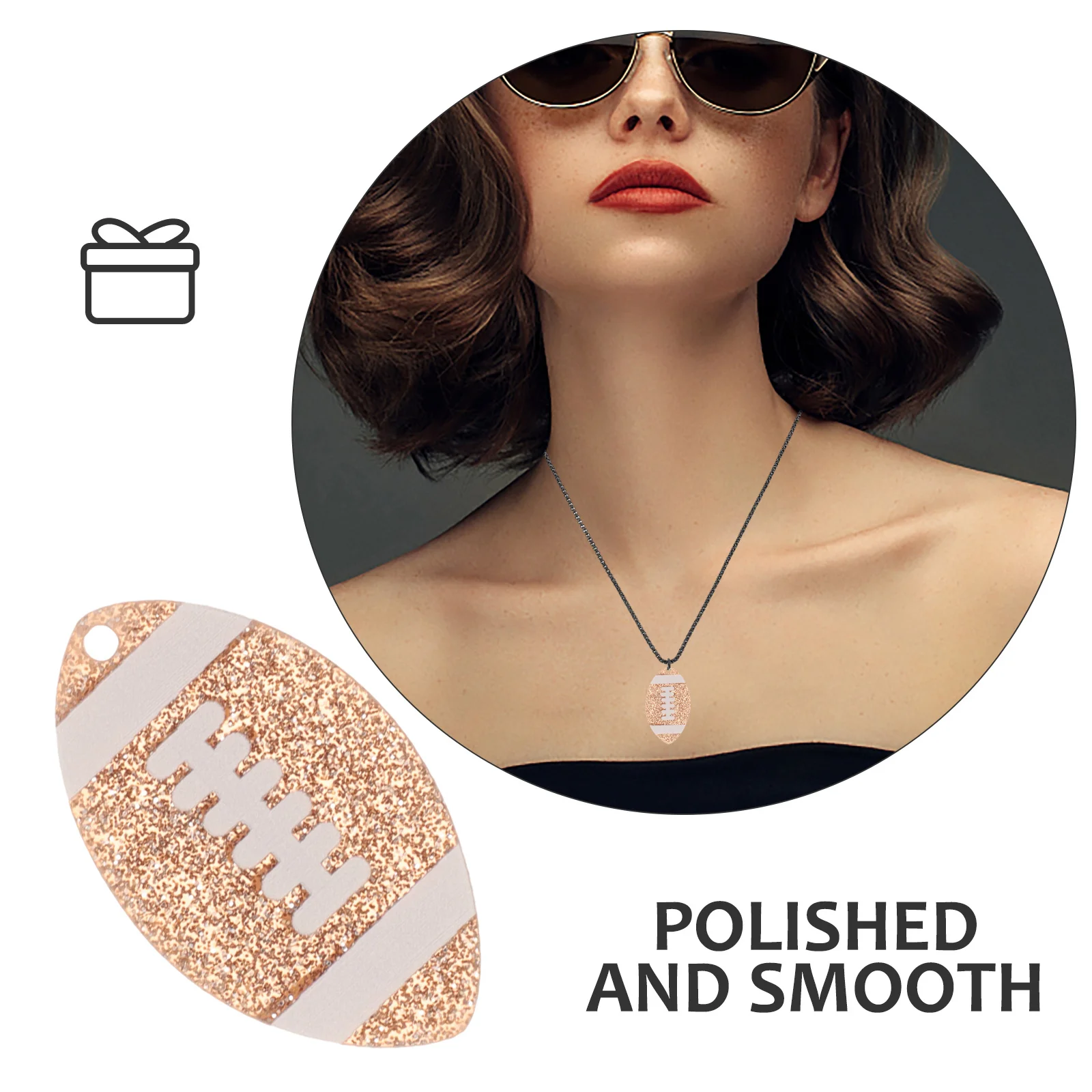 

10 pcs Acrylic Rugby Pendant Charms Diy Sports Ball Charms For Jewelry Making Earrings Crafting Decor Accessories