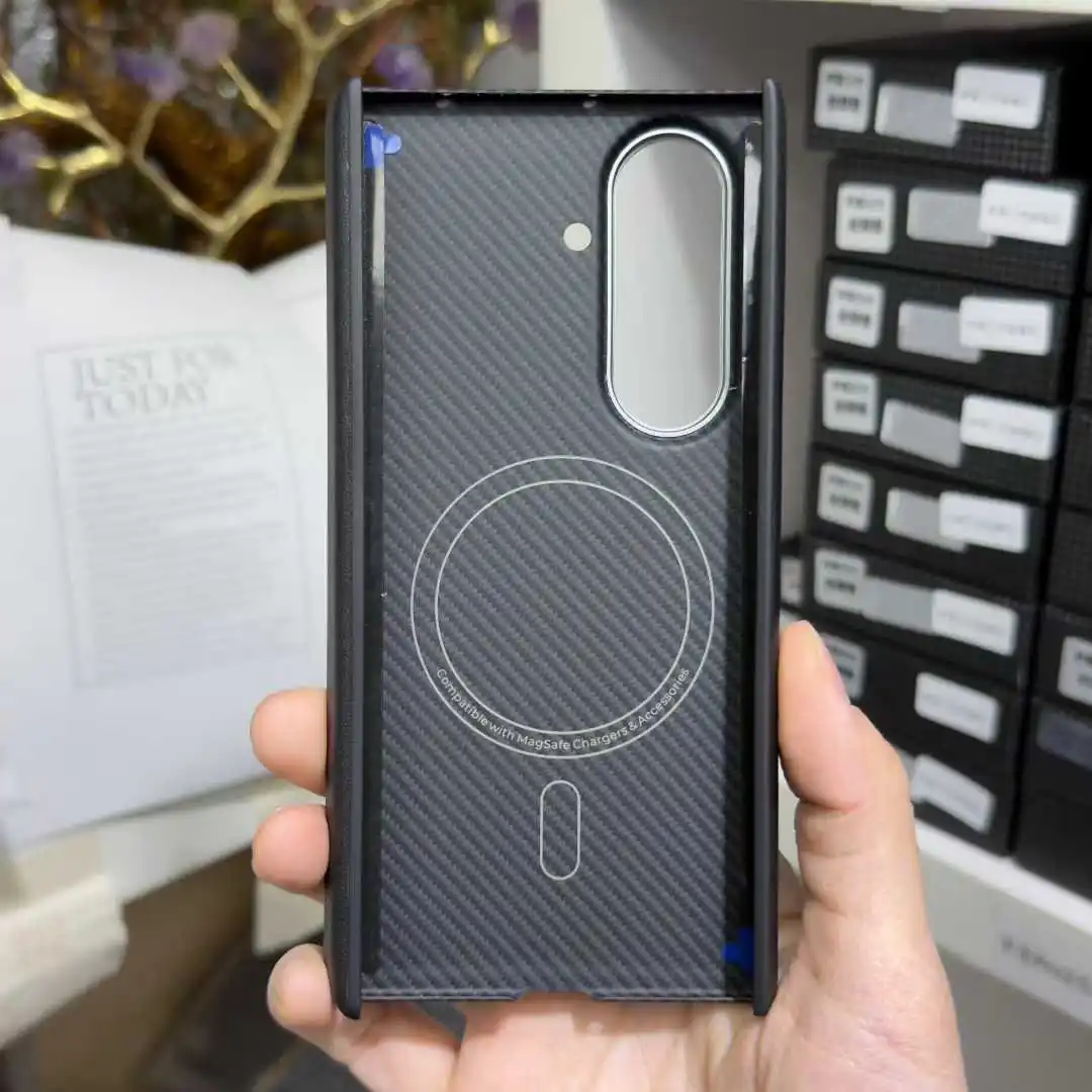 

For Samsung Galaxy Trifold Foldable Hinge Case Aramid Fibre Carbon Fibre Magnetic Business Galaxy Trifold Protective Case