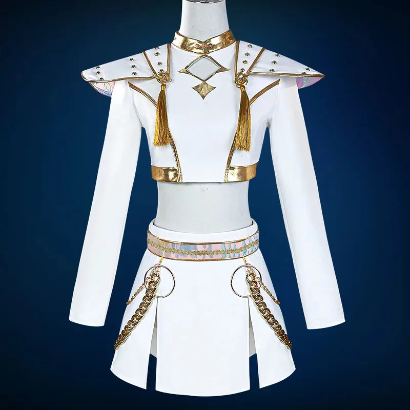 2025-11-kpop-demon-hunter-rumi-costume-cosplay-huntrix-abito-bianco-coreano-superstar-idol-performance-set-carnevale-di-halloween-cervo