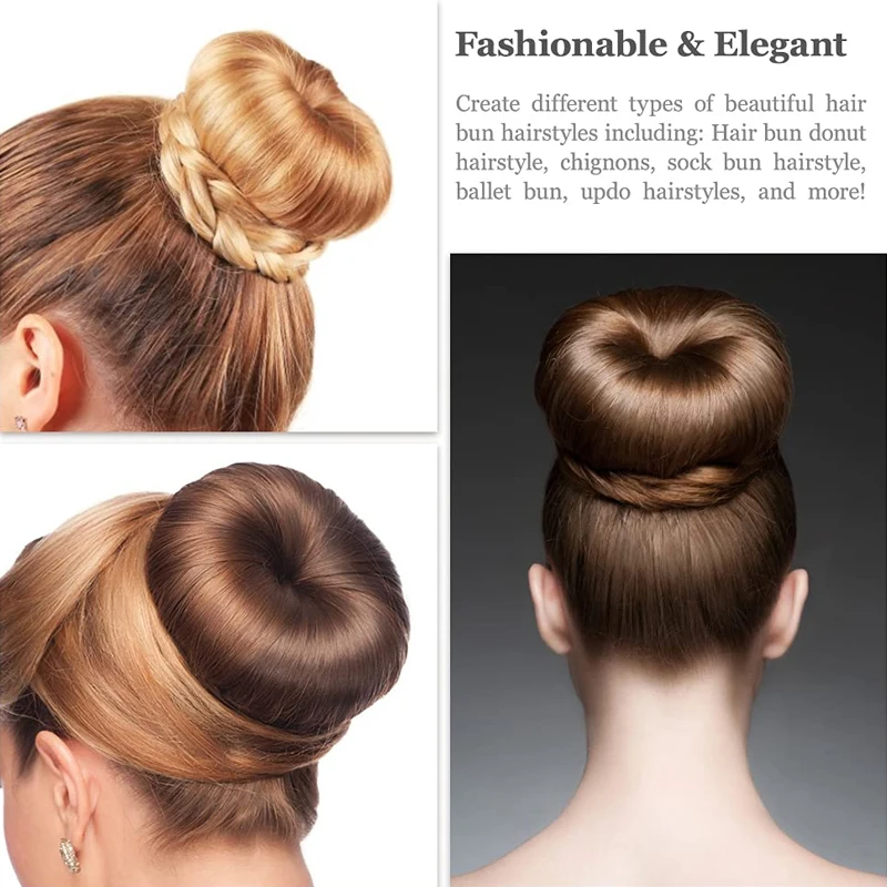 Synthetische Donut Haar Brötchen Elastischen Magie Schaum Schwamm Haar Styling Werkzeuge Donut Haar Ring Brötchen Zubehör Maker DIY Werkzeuge Für frauen