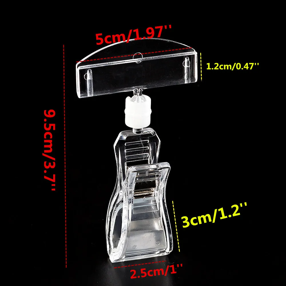 Supporti a Molla per Espositori POP, Clip in Plastica per Cartelli, Etichette di Prezzo, Promozioni per Negozi