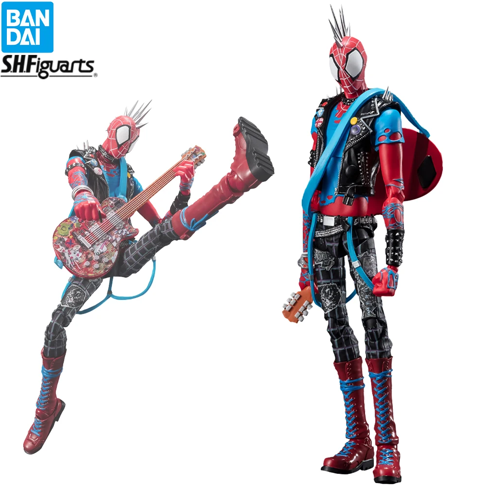 

In Stock BANDAI S.H.Figuarts Spider-Man: Across the Spider Verse Hobart Brown Spider-Punk Action Doll Anime Figure Model Toy