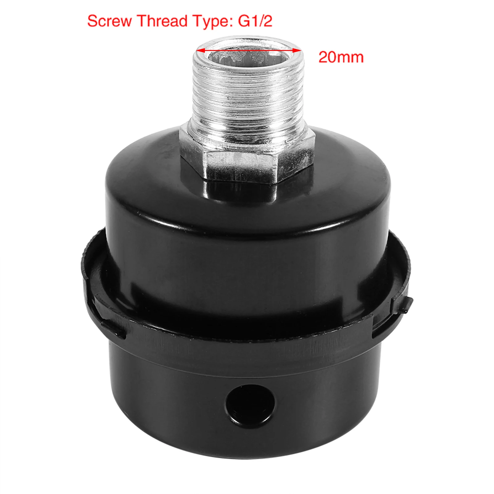 

Air Strainer G1/2 Thread Connector Muffler Filter Silencer for Oilless Air Compression Noise Filter Intake Filter Silencer