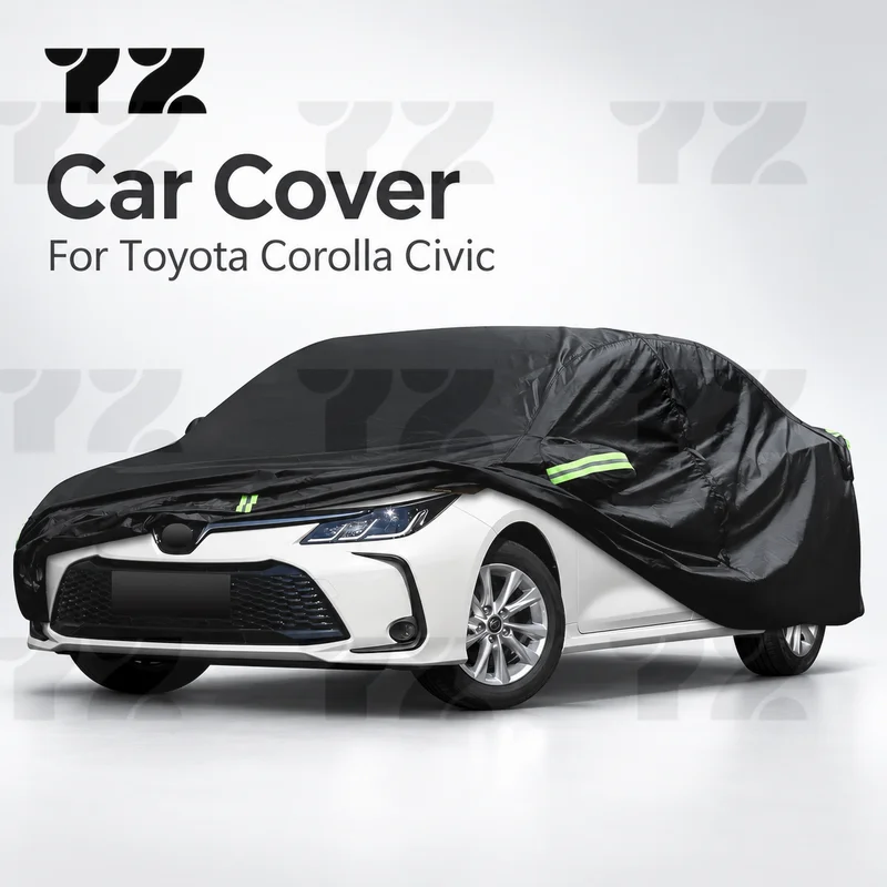 YZ  Car Covers Custom Fit For Toyota Corolla Civic Waterproof All Weather Full Exterior Cover Rain Sun Hail Protector Door