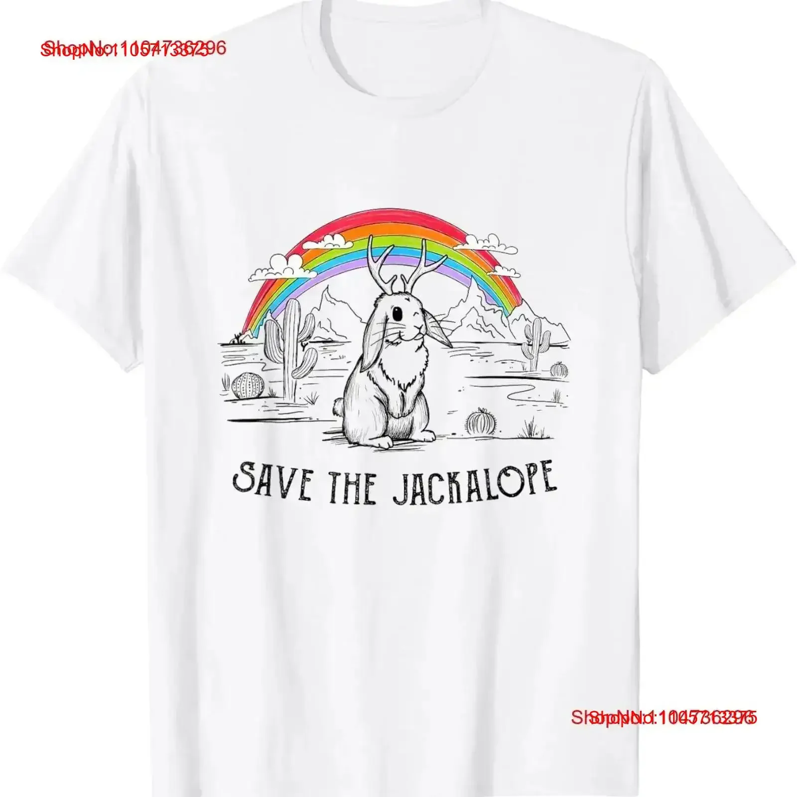 Save The Jackalope T Shirt vintage Washed Top For Everyday Wear streetwear homme Comfortable Stylish Soft fashion vintage