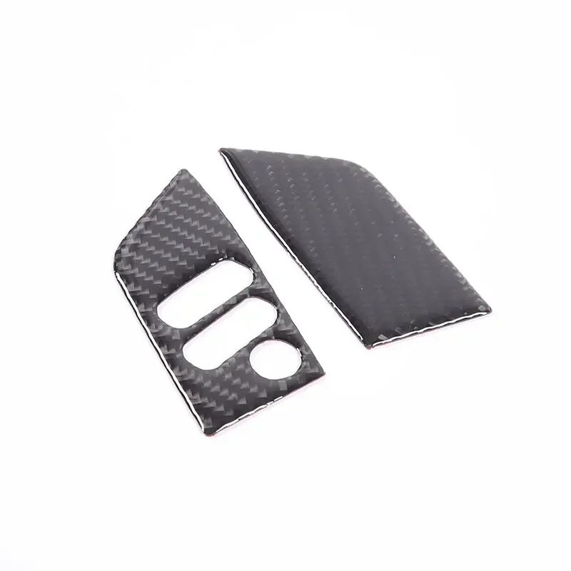 لينة ألياف الكربون سيارة الجبهة عجلة توجيه سيارة غطاء أزرار ملصق الكسوة الداخلية اكسسوارات السيارات لتويوتا FJ كروزر 2007-21 sories #5