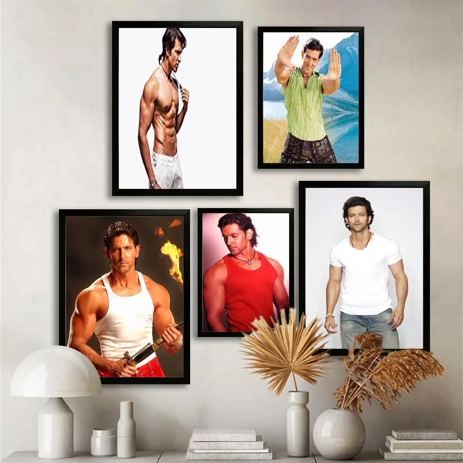 Hrithik Roshan Canvas Art Poster and Wall Art Picture Print, Modern Family Bedroom Decor Posters,Decorative painting