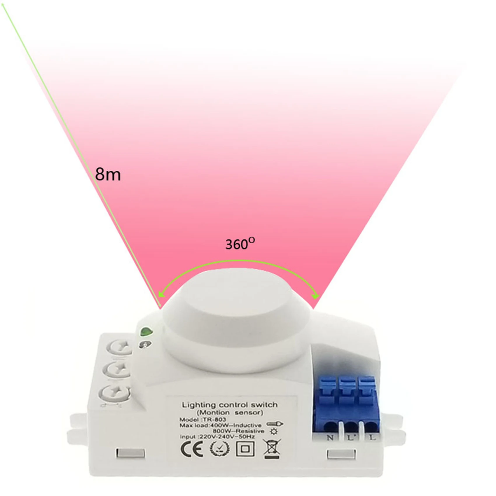 3X 5.8Ghz System LED Microwave 360 Degree Motion Sensor Light Switch Body Motion Detector