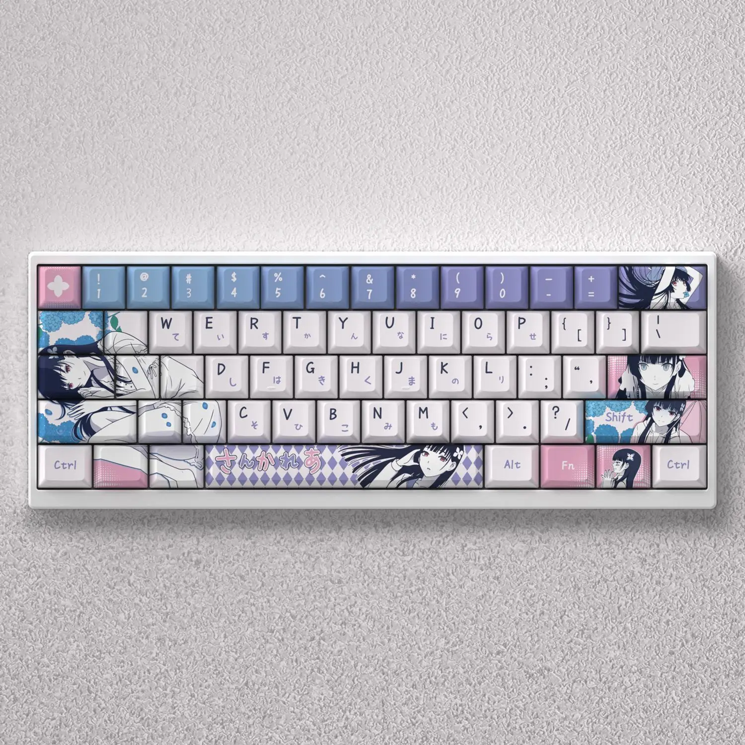 

73 Keys Sanka Rea Theme Keycaps Anime Key Cap PBT Cherry Profile Custom Keycap Mechanical Keyboard Made68 Mad68 Wooting 60