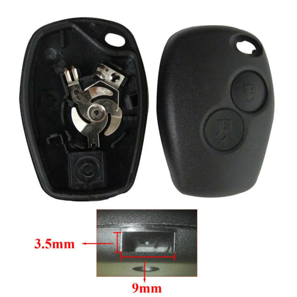 1 X 2Buttons Car Key Shell  Cover Case Blank 70*40*30 MM For Clio 3 For Kangoo 2 For Twingo Key Case For Car Remote Fob Case