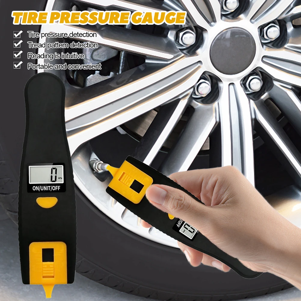 Digital Car Tire Tyre Air Pressure Gauge Meter LCD Display Manometer Barometers Tester 0-150PSI for Car Truck Motorcycle Bike