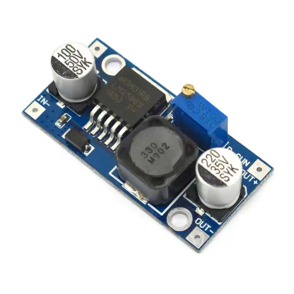 25PCS/LOT  LM2596S DC-DC Adjustable Buck Voltage Regulator Module Board