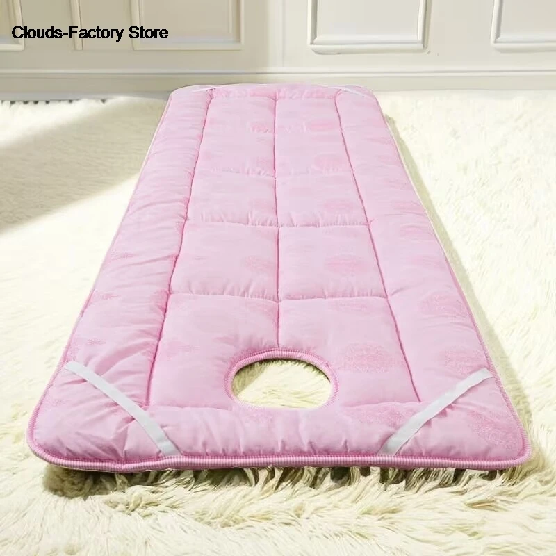 Beauty Salon Bed Mattress Mat Thickened Cushion Mattress Anti Slip Hospital Beauty Room Bed Mat Massage Bed Pad with Hole﻿