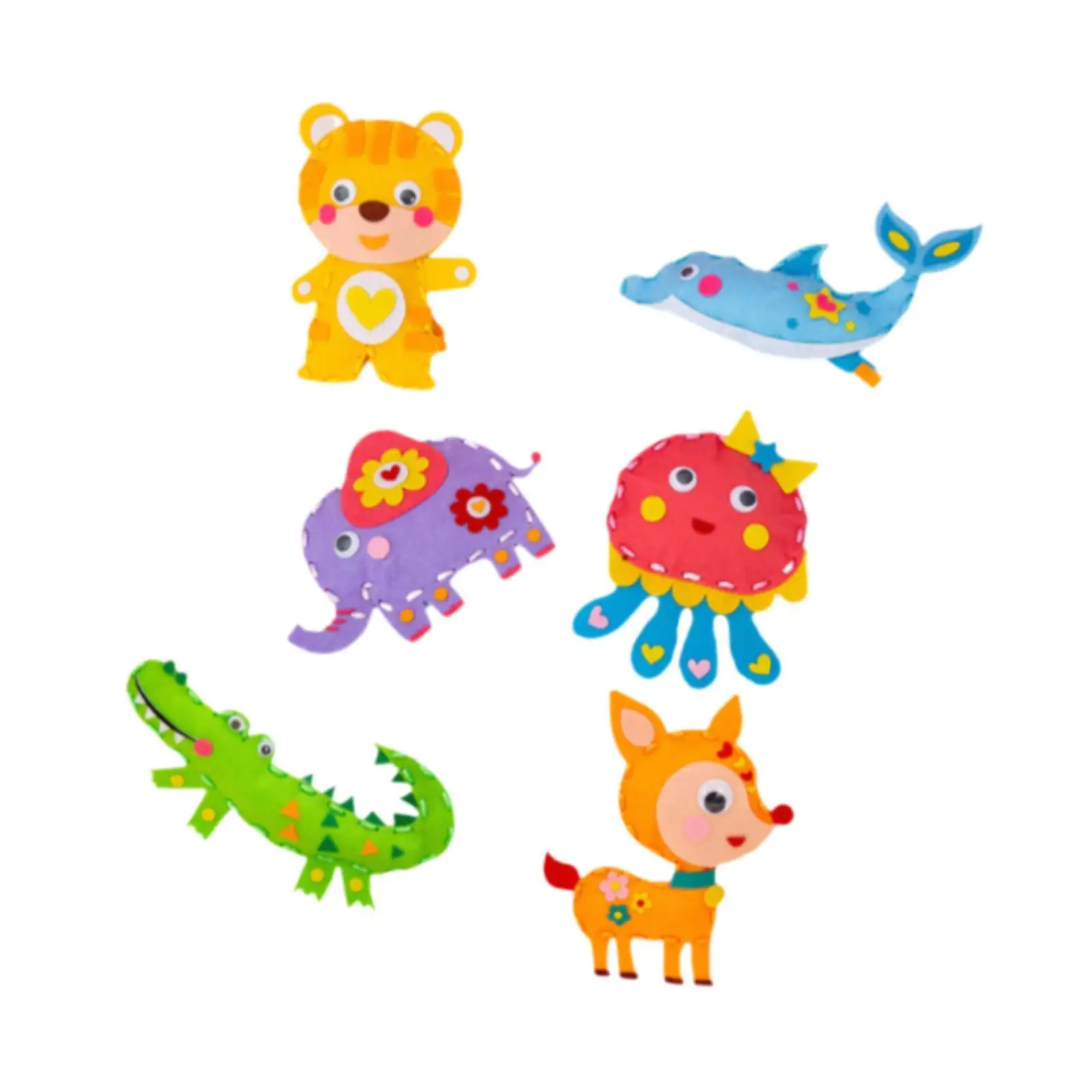 6 قطع من مجموعة الخياطة اليدوية للأطفال لمرحلة ما قبل المدرسة في رياض الأطفال #3