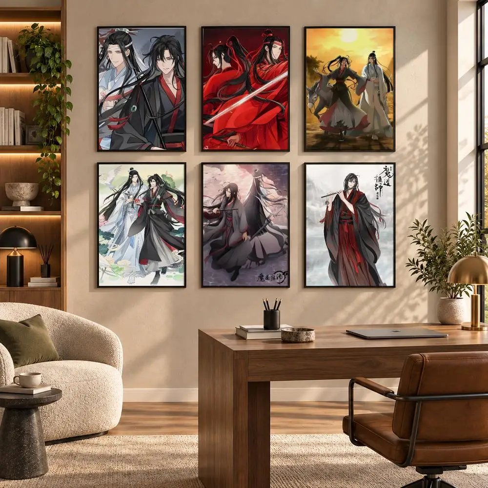 Mo Dao Zu Shi Wei Wu Xianlan Zhan China Anime Poster Self-adhesive Art Waterproof Paper Sticker Coffee House Bar Room Wall Decor