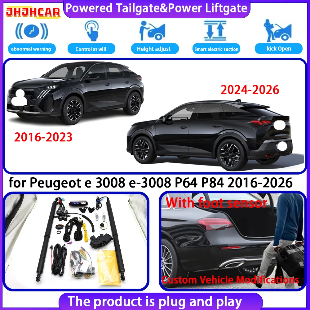 JHJHCAR for Peugeot e 3008 e-3008 P64 P84 2016-2026 OEM Smart Automatic Electric Powered Tailgate Power Liftgate Tailgate System