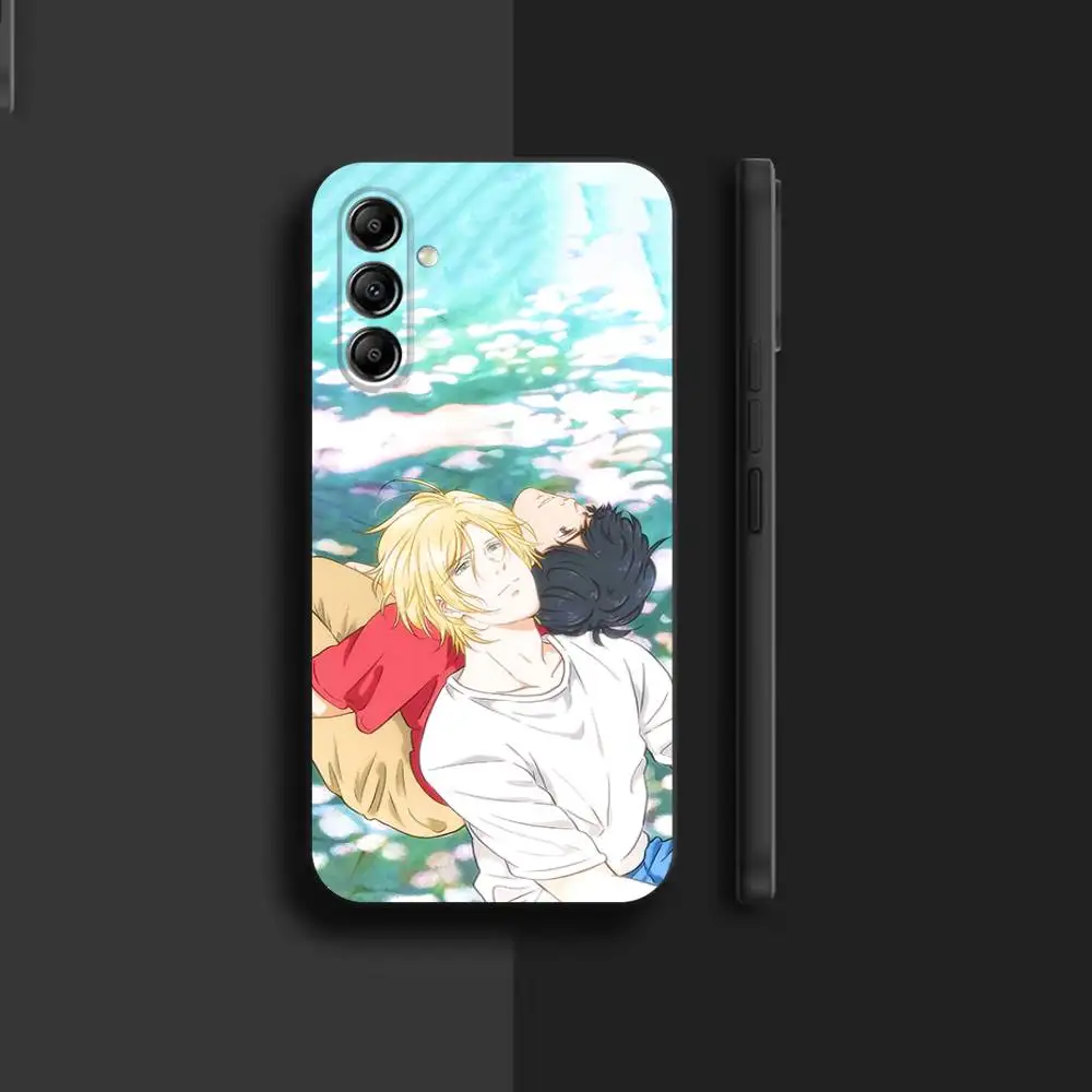 B-Banana Fish Ash Lynx Eiji Okumura Phone Case For Samsung Galaxy  A22 A21 Ultra  A70  A71 A73 A72 Black Back Cover view 4