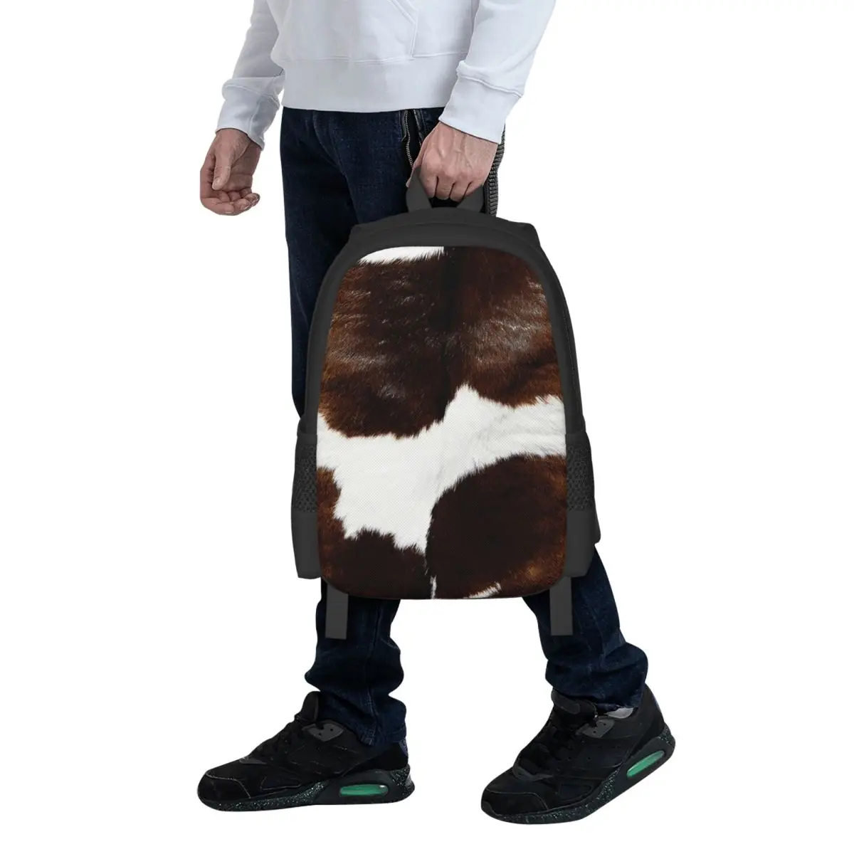 

Рюкзак в деревенском стиле с коровьим принтом для студентов, школьный ранец, походный/туристический рюкзак для мальчиков и девочек, модная сумка для книг, наплечная сумка