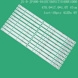 Tira de retroiluminação LED para LE-49FD CELED91865 JS-D-JP4910-041EC(60517) E49DU1000 CTV5035 CTV500TS, conjunto 10