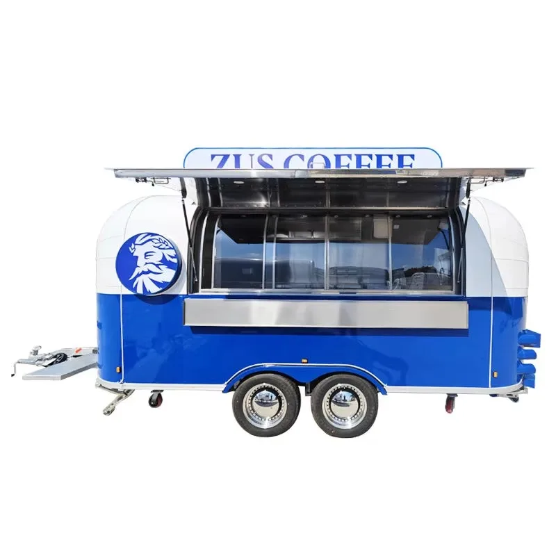 Custom Food Trailer with Kitchen Equipment for Burger Pizza Coffee Hot Dog Snacks and Street Food Vending Business