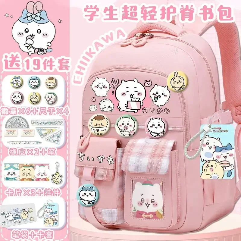 

Sweet Kawaii Sanrio Anime Chiikawa Storage Book Backpack Cute Cartoon Large Capacity School Students Ins Bag Gifts for Kids