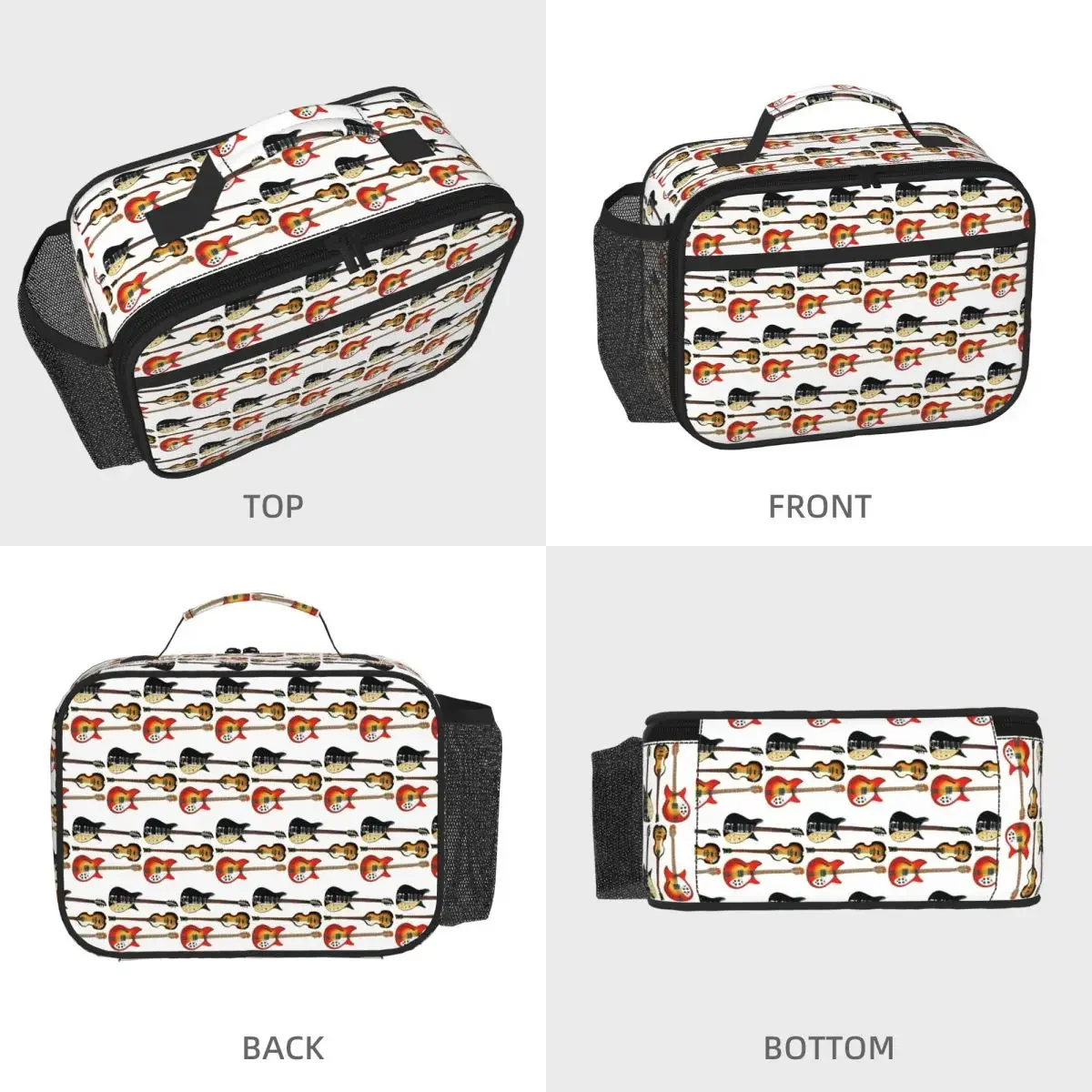 Rickenbacker Guitars And Hofner Bass Insulated Lunch Bag for Women Children Portable Food Boxes Thermal Lunch Box Tote