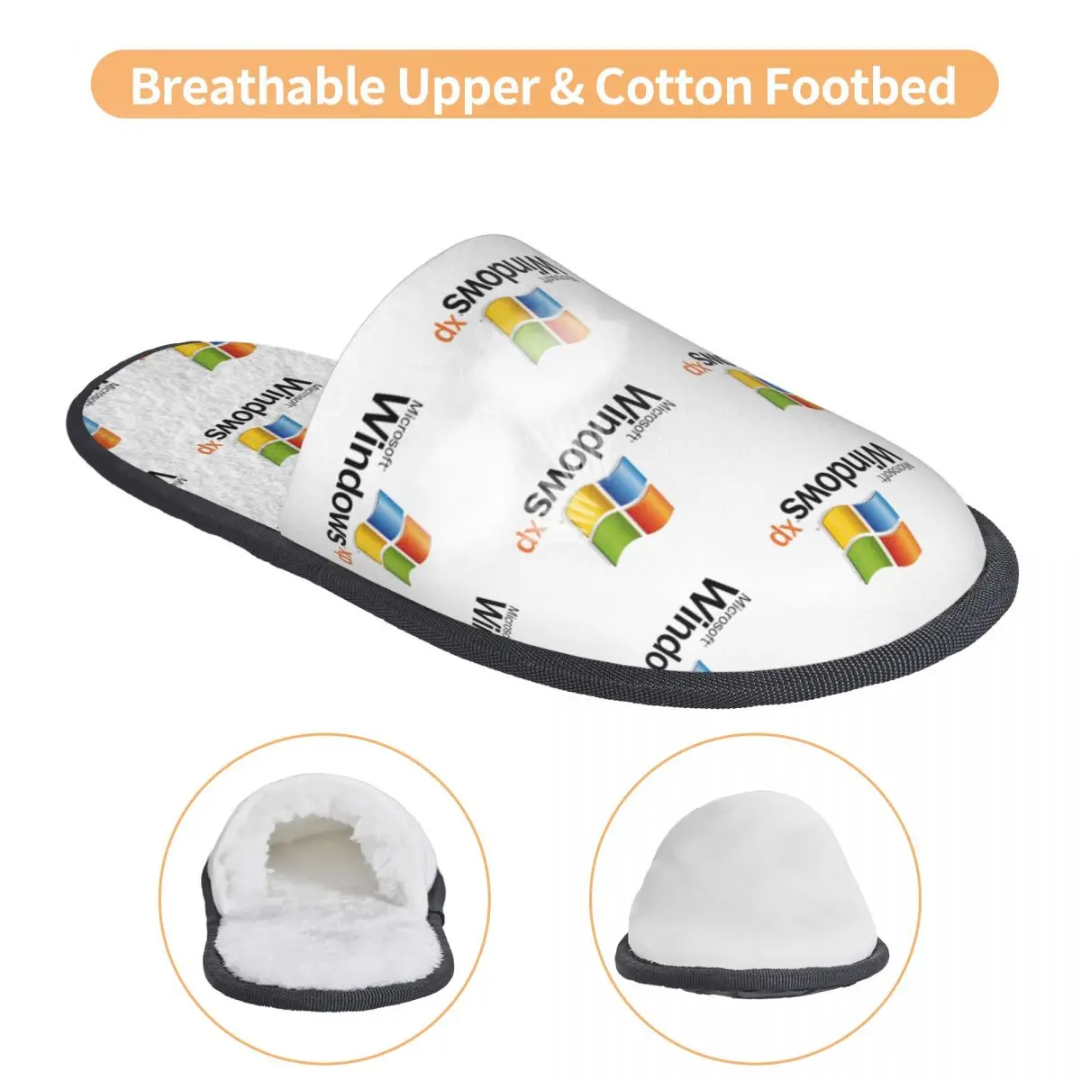 مخصص ويندوز Xp 2 النعال رغوة الذاكرة الدافئة الناعمة النساء شبشب منزل غرفة نوم أحذية منفوشة #3