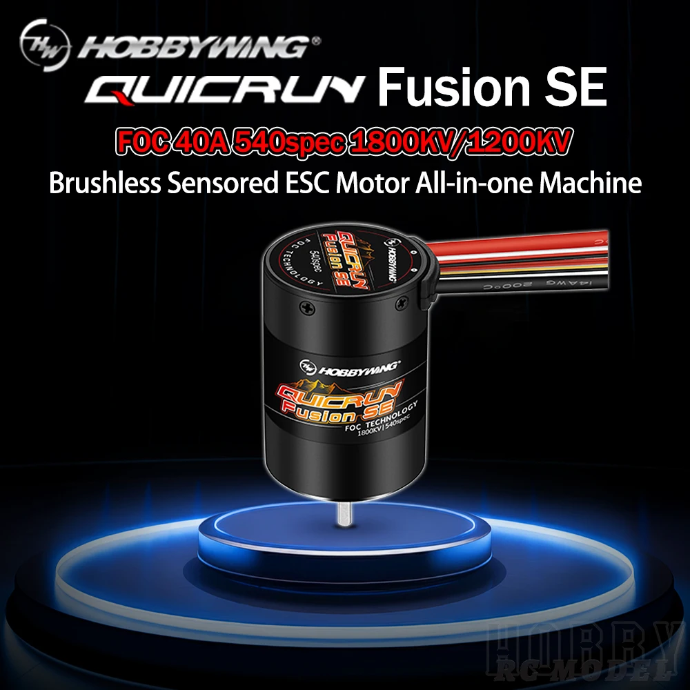 HOBBYWING QuicRun Fusion SE 40A 1800KV 1200KV Combined Motor ESC for 1/10 1/8 RC Model Car Crawler Accessories