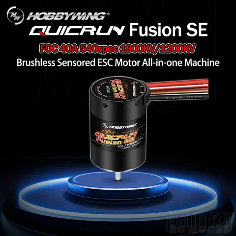 HOBBYWING QuicRun Fusion SE 40A 1800KV 1200KV Combined Motor ESC for 1/10 1/8 RC Model Car Crawler Accessories