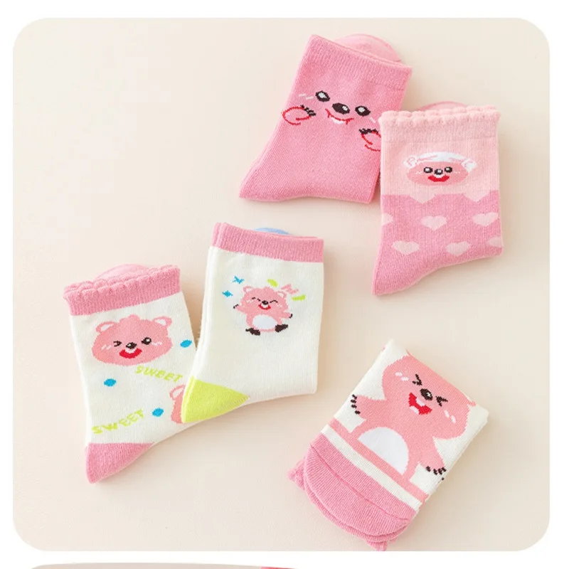 

New autumn style girls' mid-calf socks - Sweet Beauty Princess socks for girls, Korean version with cartoon designs, suitable fo