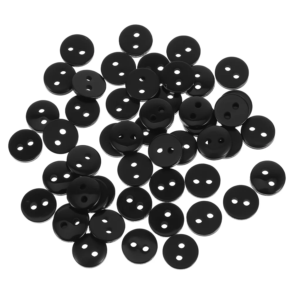 

100Pcs Round Buttons Two Hole Resin Small Flatback Buttons for Sewing DIY Crafts Clothing Decoration Scrapbooking