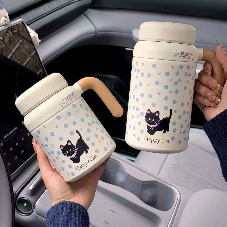 

Стильная портативная женская изолированная чашка из нержавеющей стали нового стиля, соломинка большой емкости в комплекте, студенческая бутылка для воды, офисный подарок