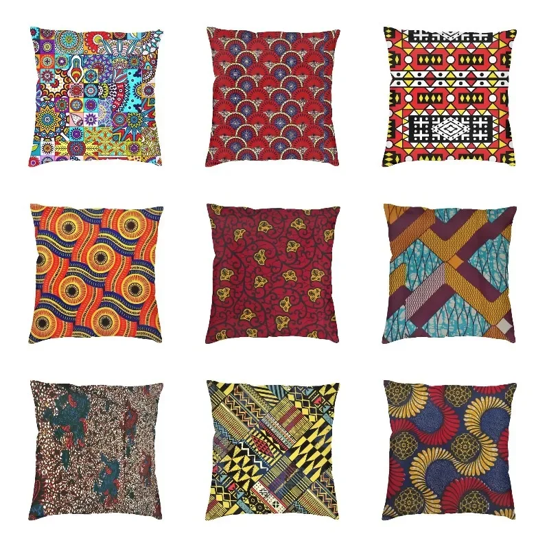 Colorful Pattern Throw Pillowcase Living Room  Decorative African Ethnic Geometric Floral Cushion Cover
