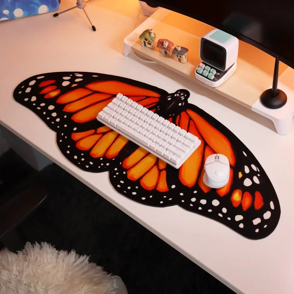 

Decoration Butterfly Shape Butterfly Deskmat Wear-resistant Anti Slip Butterfly Mouse Pads Desk Pad Office