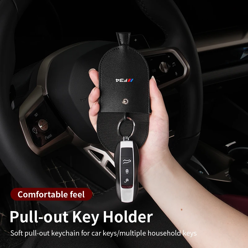 Car Leather Key Case Key Wallet Pocket Key Holder Organizer For BMW G60 U11 G32 G05 F15 F16 G06 G01 F25 G11 F01 E60 E90 F22 F32