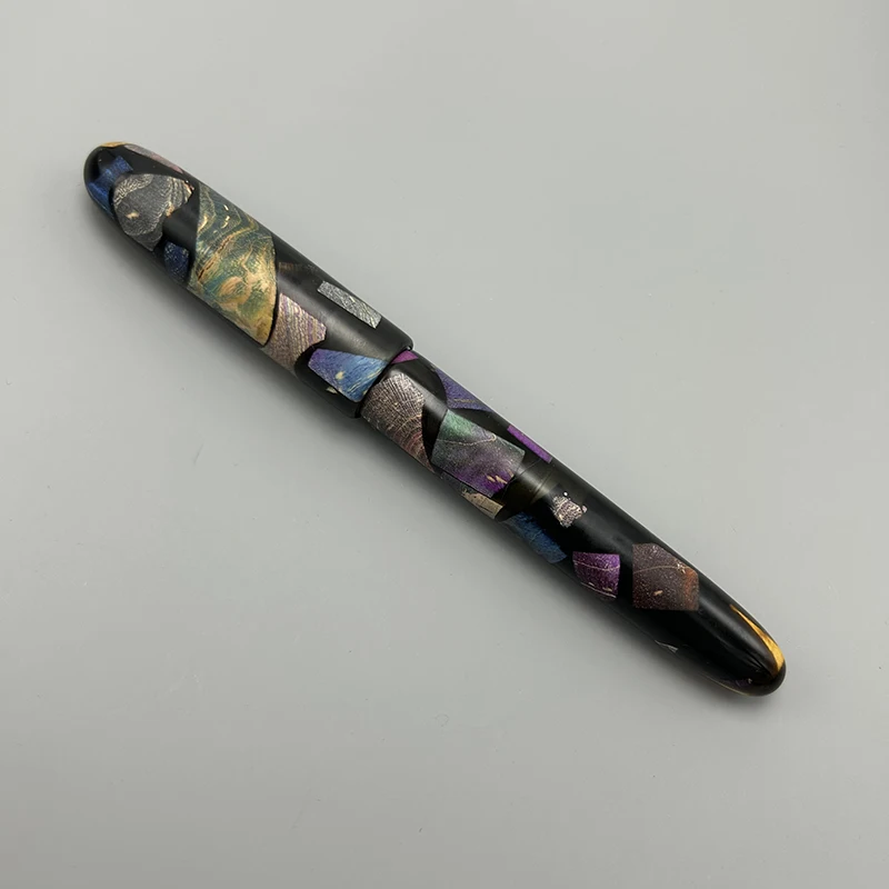 

BALAOYE Handmade Original Resin Fountain Pen Part Titanium NO.6 BOCK/JOWO F 0.5mm Nib Business Writing School Stationery Gifts