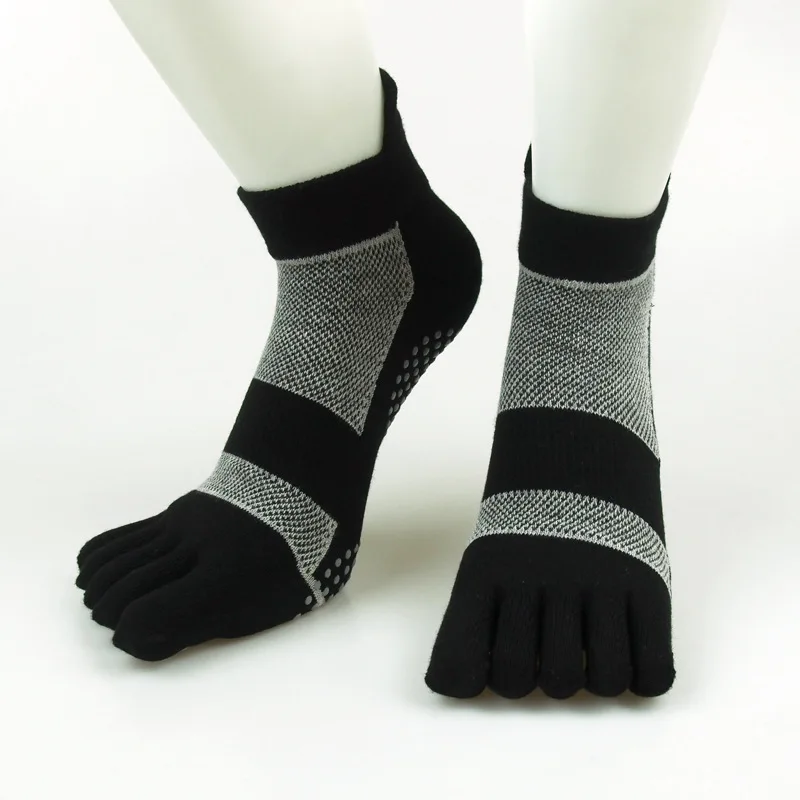 

3 Pairs Short Ankle 5 Fingers Grip Socks Silicone Non-slip Floor Socks Mens Womens Sport Trampoline Fitness Pilates Yoga Socks