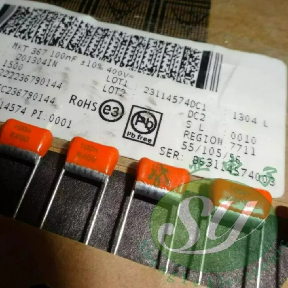 20pcs/lot MKT367 0.1uf 400V 100nf u1 104 Brand New 8mm Film Capacitor BFC236790144