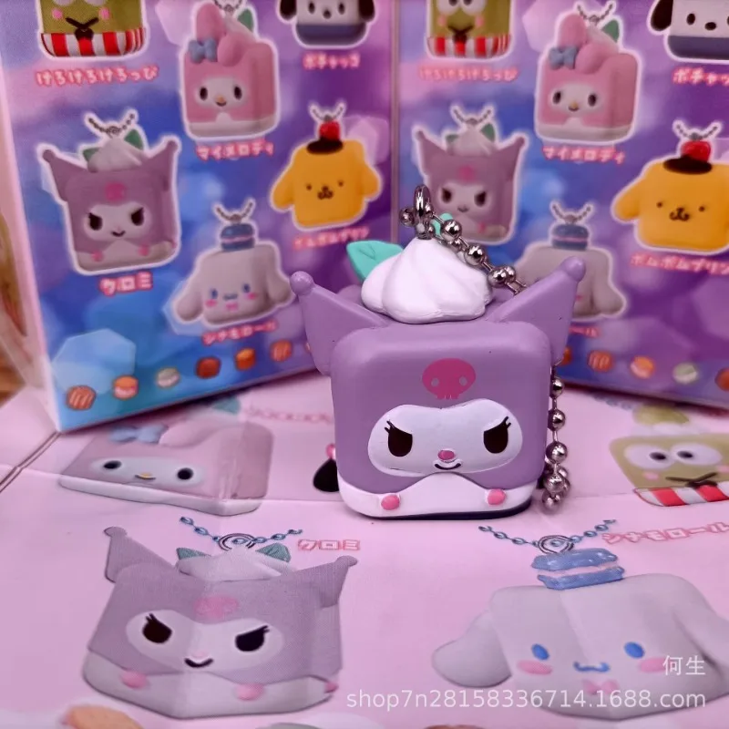 

Sanrio слепая коробка игрушки милый кавайный квадратный браслет из бисера брелок My Melody Pom Purin Куроми кукла кулон игрушки подарки для детей