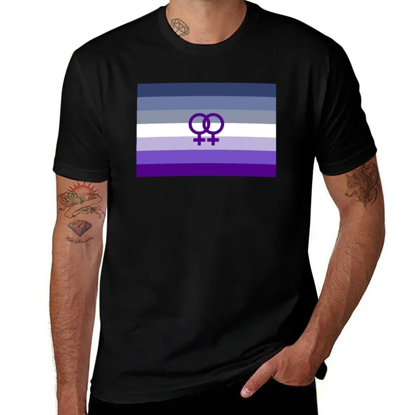 Butch Lesbian WLW Pride Flag T-Shirt funny t shirts dark humor T-Shirt