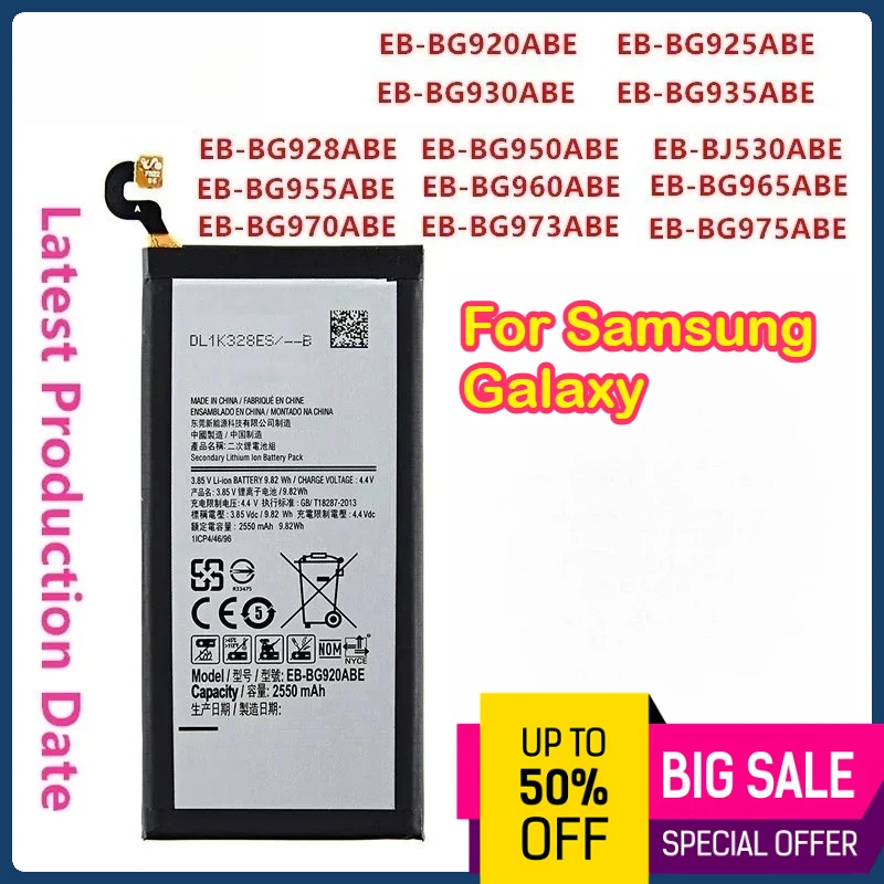 

Для Samsung Galaxy S6 S6 Edge/Plus S7 S7 Edge S8 S8 Plus+ S9 S9 Plus S10 S10E S10 Plus J5 Pro J7 Аккумуляторная батарея