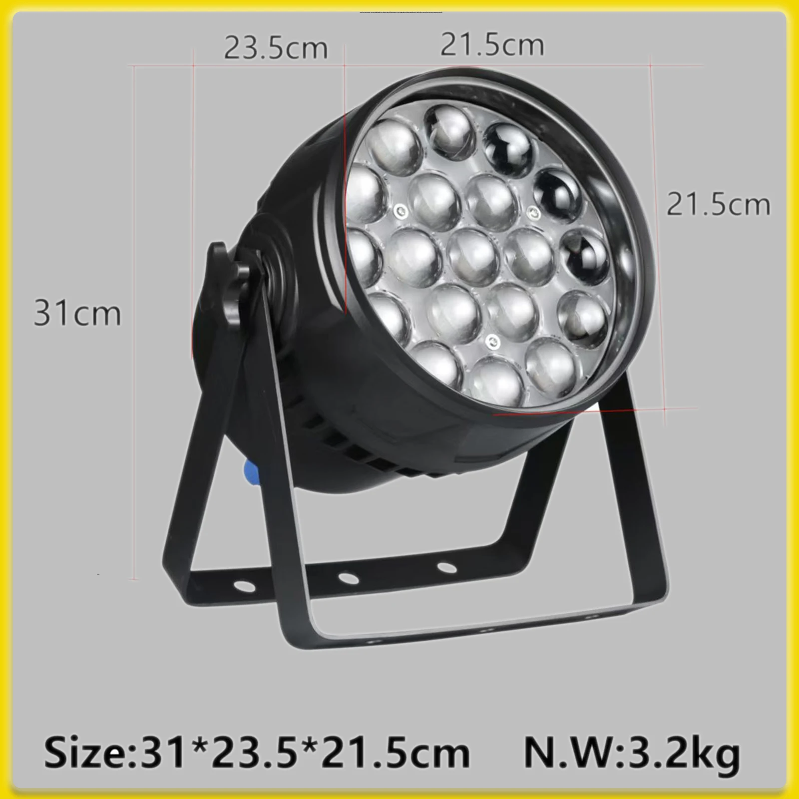 Rgbw 19x15w ao ar livre led par luz dmx varredura posicionamento mistura de cores infinitas adequado para palco dj discoteca casamento natal