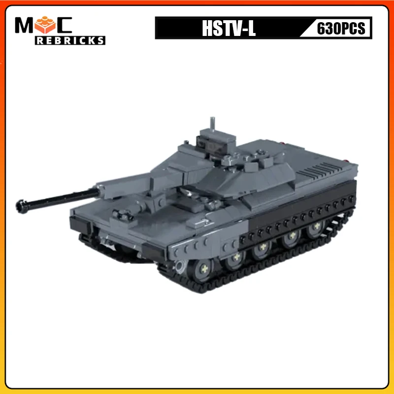 

Cold War Military Army Light Tank HSTV-L Utility Armor Vehicles Building Block Panzer Weapons Assembly Model Kids Bricks Toys