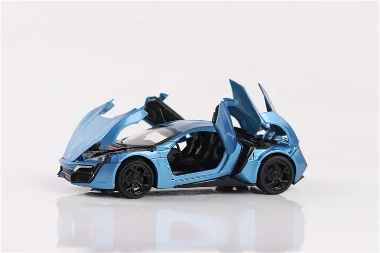 1:32 Lykan Hypersport Super auto Simulazione Pressofuso In Lega di Metallo Modello di auto Suono Luce Tirare Indietro Collezione Giocattolo Per Bambini Regali A222