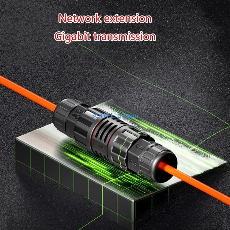 G8ta RJ45 Connettore cavi rete Ethernet Waterproof IP68 schermato doppia testa