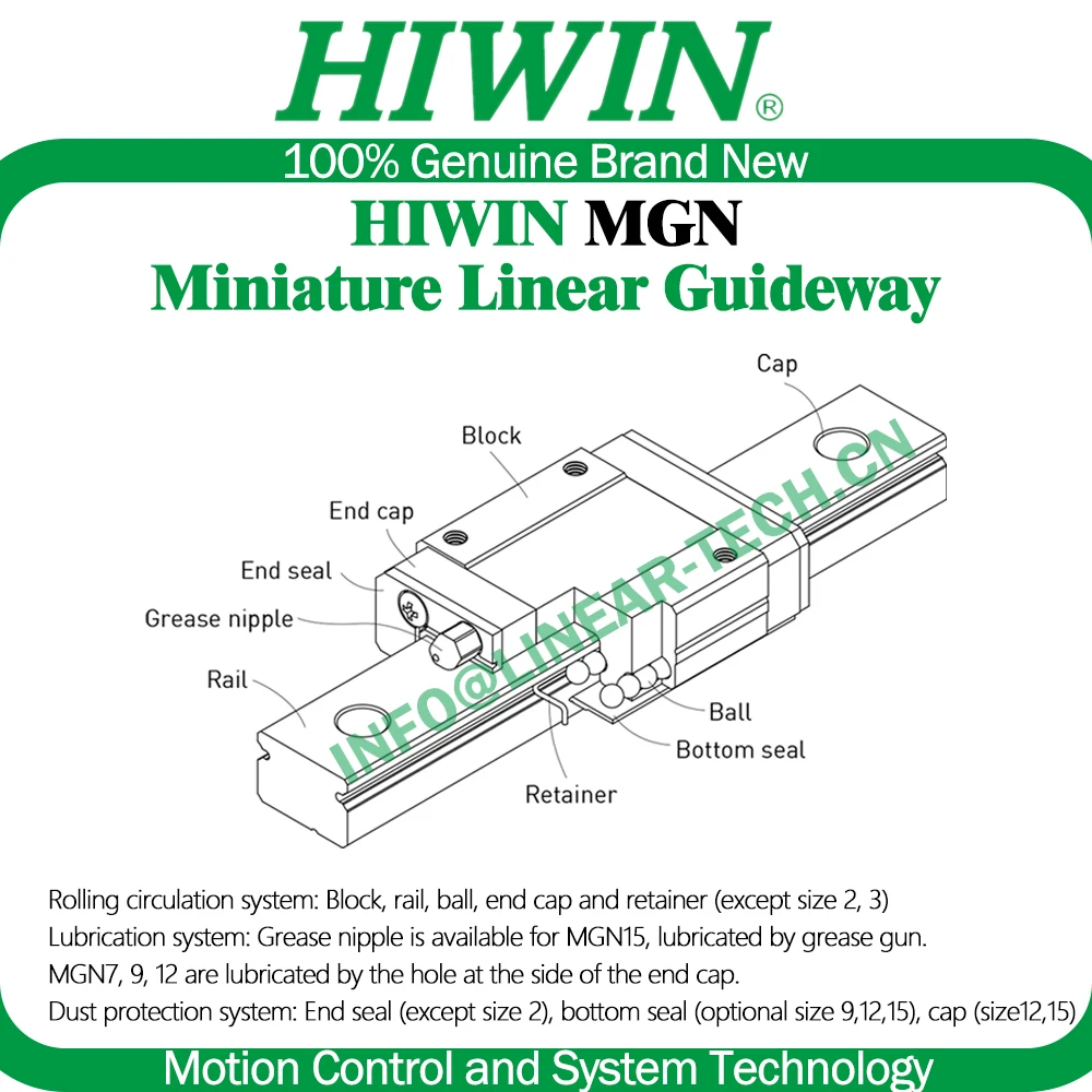 HIWIN MGN12 Voron Z0 Z1 Preload HIWIN MGN12H Linear Guideway Rail 200 300 350 400 450 500MM Block Carriage Voron 3D Printer New