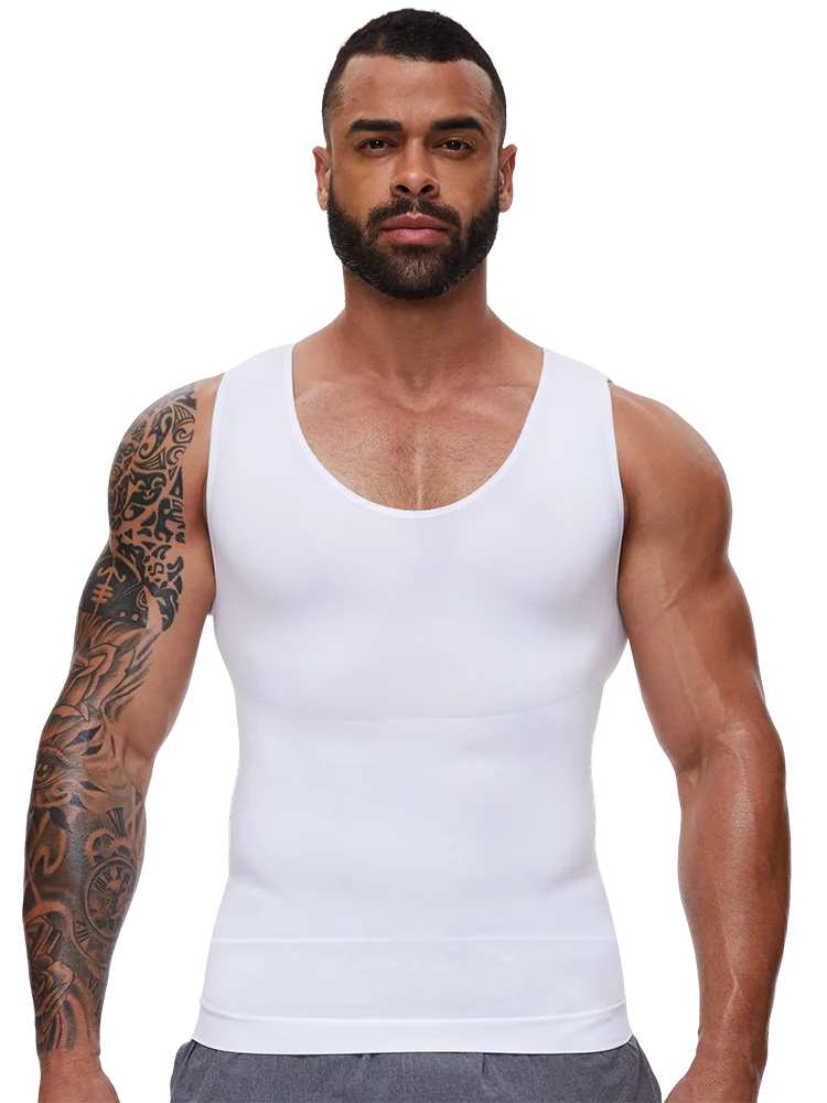 Mens Shapers Compression Shirt Slimming Undershirt Body Shaper Tank Tops gynomastica Sleeveless Shapewear Vest