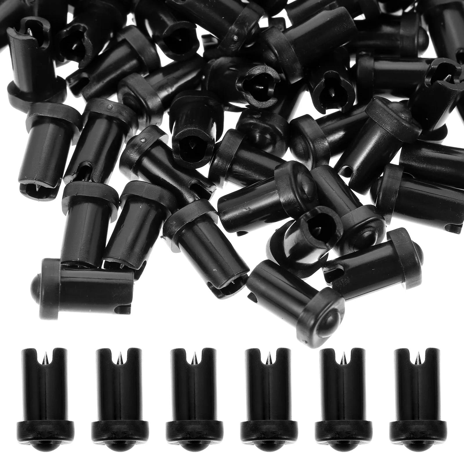 100 pçs garrafa de cola de cílios bico agulha anti entupimento pino fino acabamento adequado garrafas gerais cabeça de substituição de cola