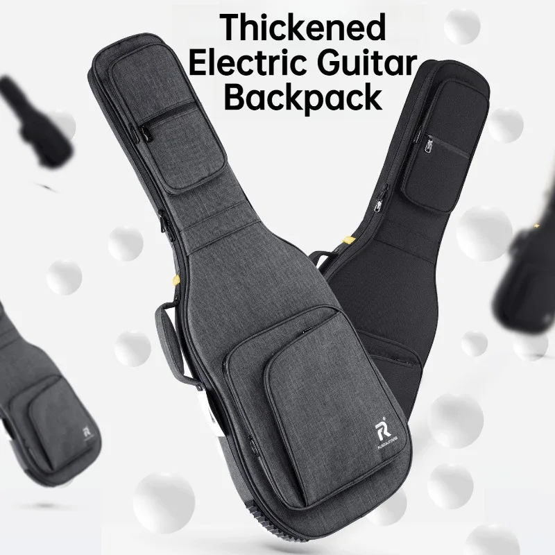 

Утолщенный рюкзак для электрогитары, портативная водонепроницаемая ударопрочная сумка для электрогитары, аксессуары для музыкальных инструментов